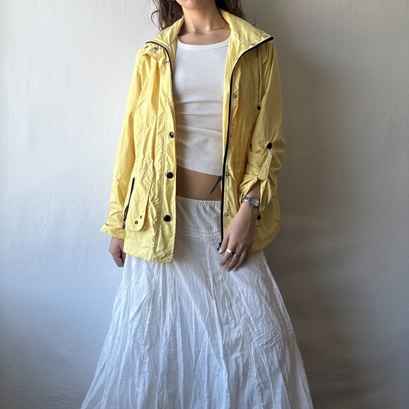 Midi Yellow Rain Coat - Picture 3 of 9